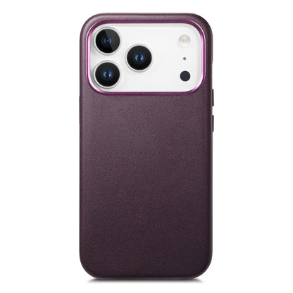 For  iPhone 18 Pro Electroplated Metal Button MagSafe Phone Case - Purple - SYA002680420E