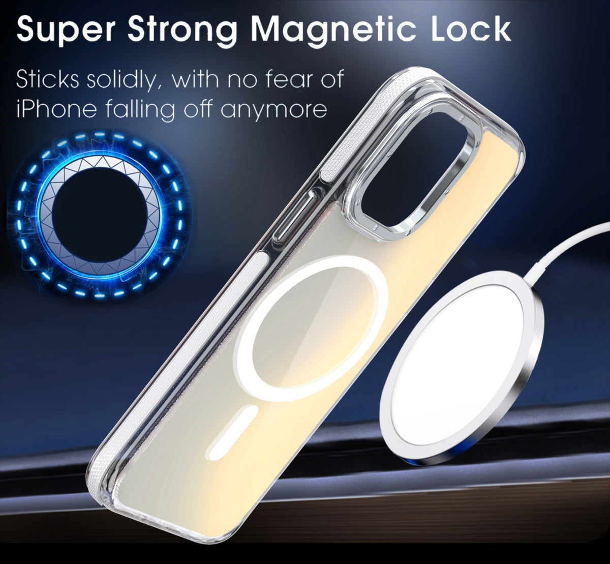 For iPhone 18 Pro Dual-Color Gradient Discolor MagSafe Phone Case - Black - SYA002759726A