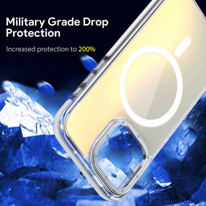 For iPhone 18 Pro Max Dual-Color Gradient Discolor MagSafe Phone Case - White - SYA002759727B