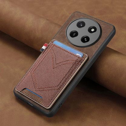 For Honor X80 Pro Max 5G Denim Texture Leather Skin Phone Case with Card Slot - Brown - SYA002772405C
