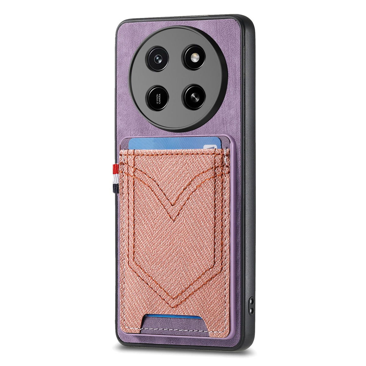 For Honor X80 Pro Max 5G Denim Texture Leather Skin Phone Case with Card Slot - Purple - SYA002772405F