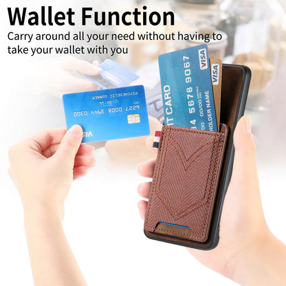 For Honor Win Turbo 5G Denim Texture Leather Skin Phone Case with Card Slot - Brown - SYA002772406C