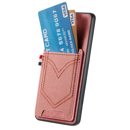 For Honor Win Turbo 5G Denim Texture Leather Skin Phone Case with Card Slot - Pink - SYA002772406E