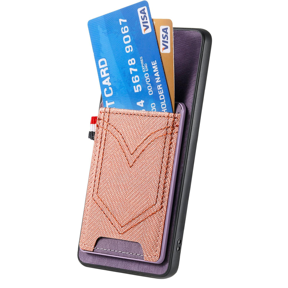 For Honor Win Turbo 5G Denim Texture Leather Skin Phone Case with Card Slot - Purple - SYA002772406F