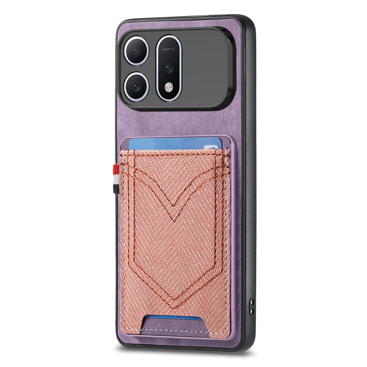 For Honor Win Turbo 5G Denim Texture Leather Skin Phone Case with Card Slot - Purple - SYA002772406F