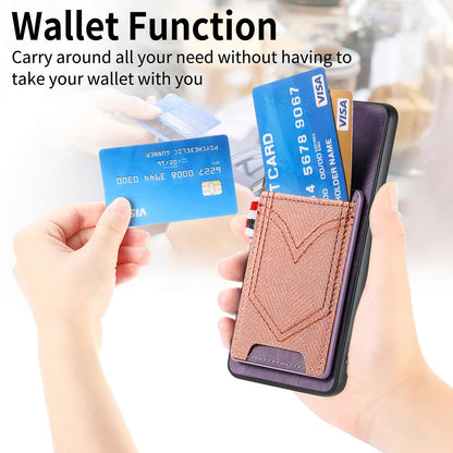 For Honor Win Turbo 5G Denim Texture Leather Skin Phone Case with Card Slot - Purple - SYA002772406F