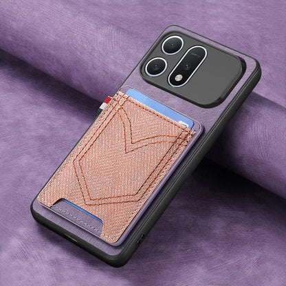 For Honor Win Turbo 5G Denim Texture Leather Skin Phone Case with Card Slot - Purple - SYA002772406F