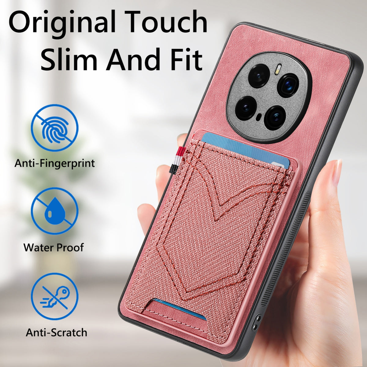 For Honor Win Turbo 5G Denim Texture Leather Skin Phone Case with Card Slot - Black - SYA002772406A