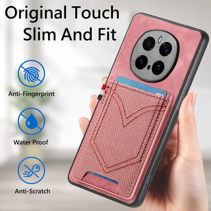 For Honor Win Turbo 5G Denim Texture Leather Skin Phone Case with Card Slot - Black - SYA002772406A