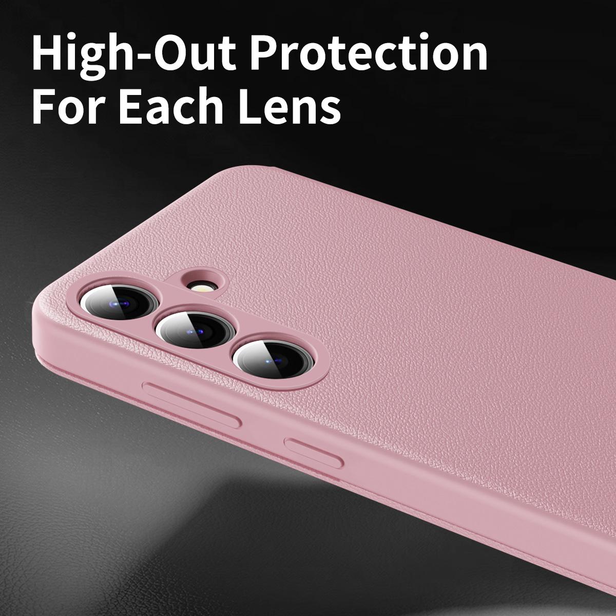 For Galaxy S26 FE 5G Smart View Window Leather Phone Case with Card Slot - Pink - SYA002774131B