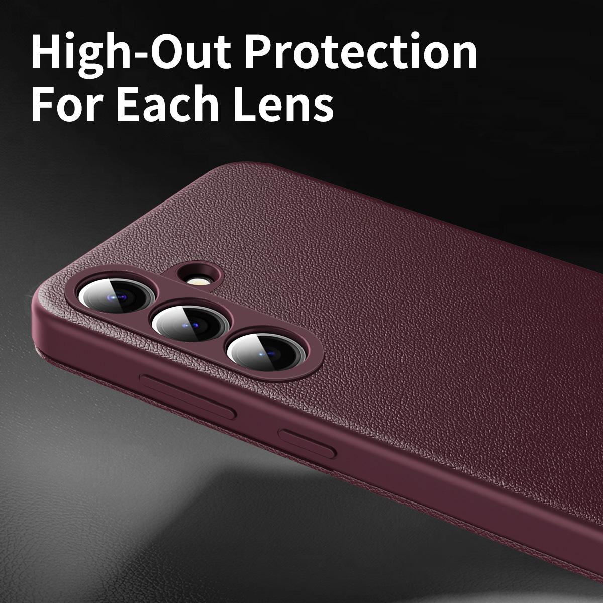 For Galaxy S26 FE 5G Smart View Window Leather Phone Case with Card Slot - Red - SYA002774131D