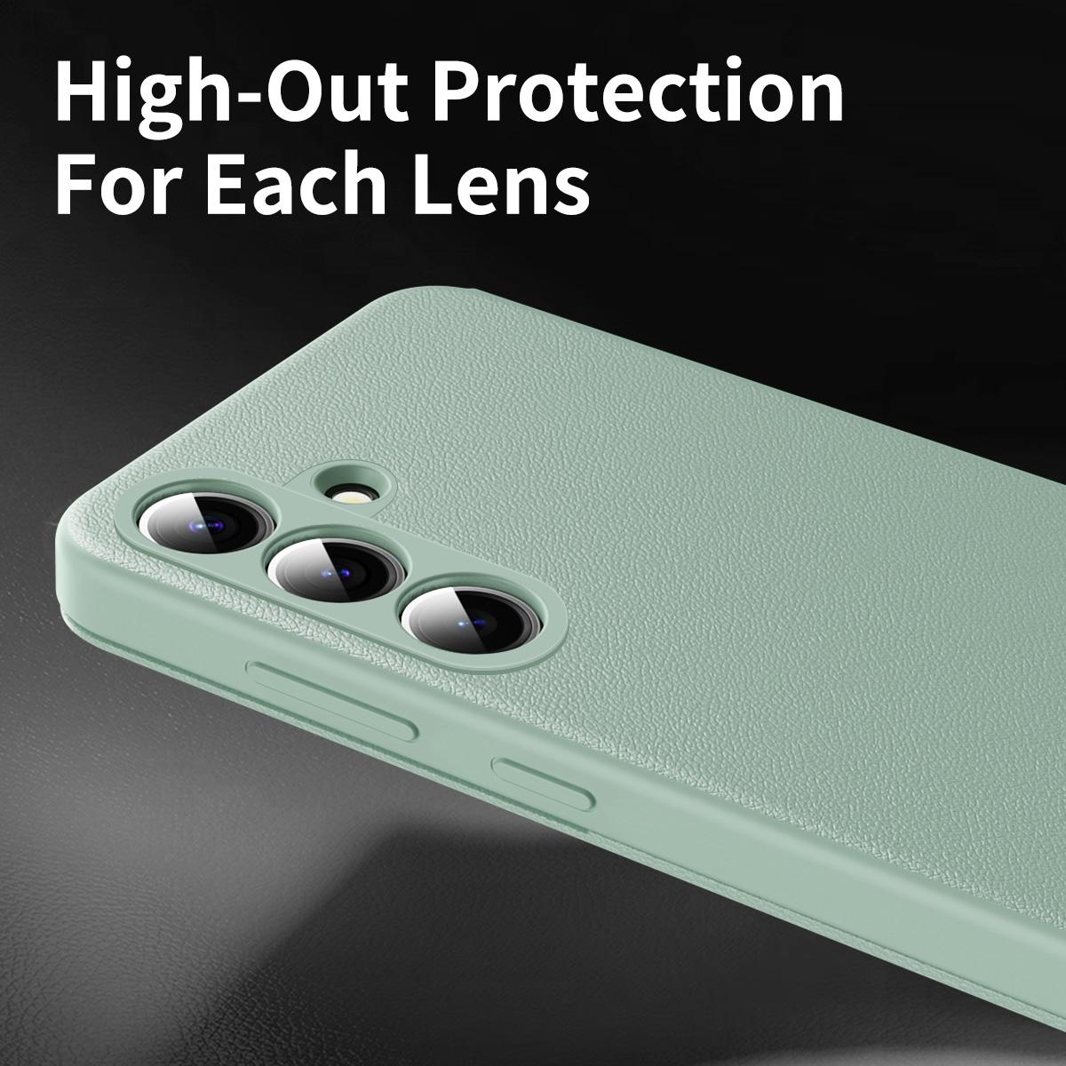 For Galaxy S26 FE 5G Smart View Window Leather Phone Case with Card Slot - Green - SYA002774131F