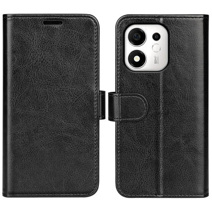 For Honor 600 Smart 5G R64 Texture Horizontal Flip Leather Phone Case - Black - SYA002797519A