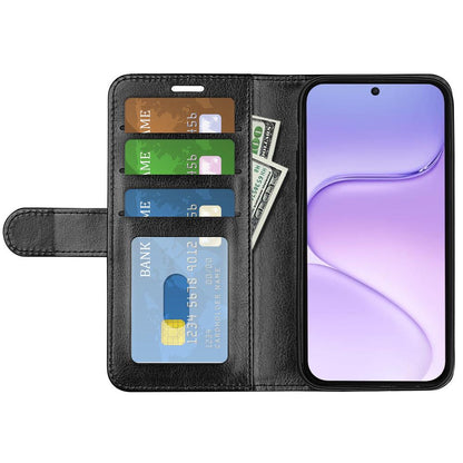 For Honor 600 Smart 5G R64 Texture Horizontal Flip Leather Phone Case - Black - SYA002797519A