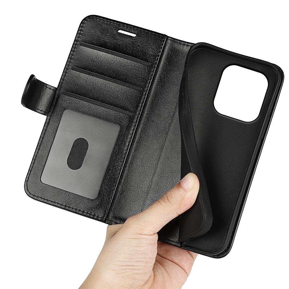 For Honor 600 Smart 5G R64 Texture Horizontal Flip Leather Phone Case - Black - SYA002797519A
