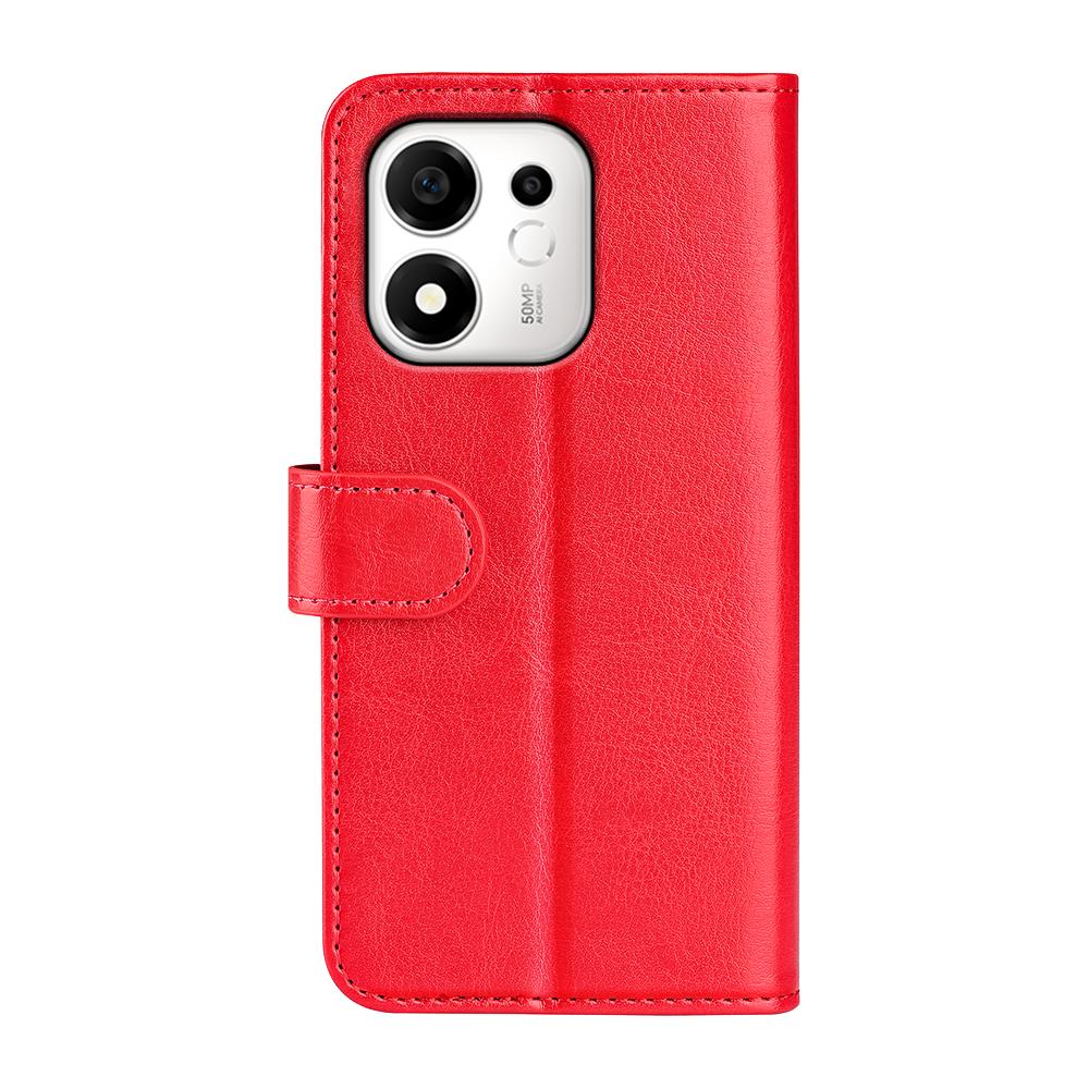 For Honor 600 Smart 5G R64 Texture Horizontal Flip Leather Phone Case - Red - SYA002797519C
