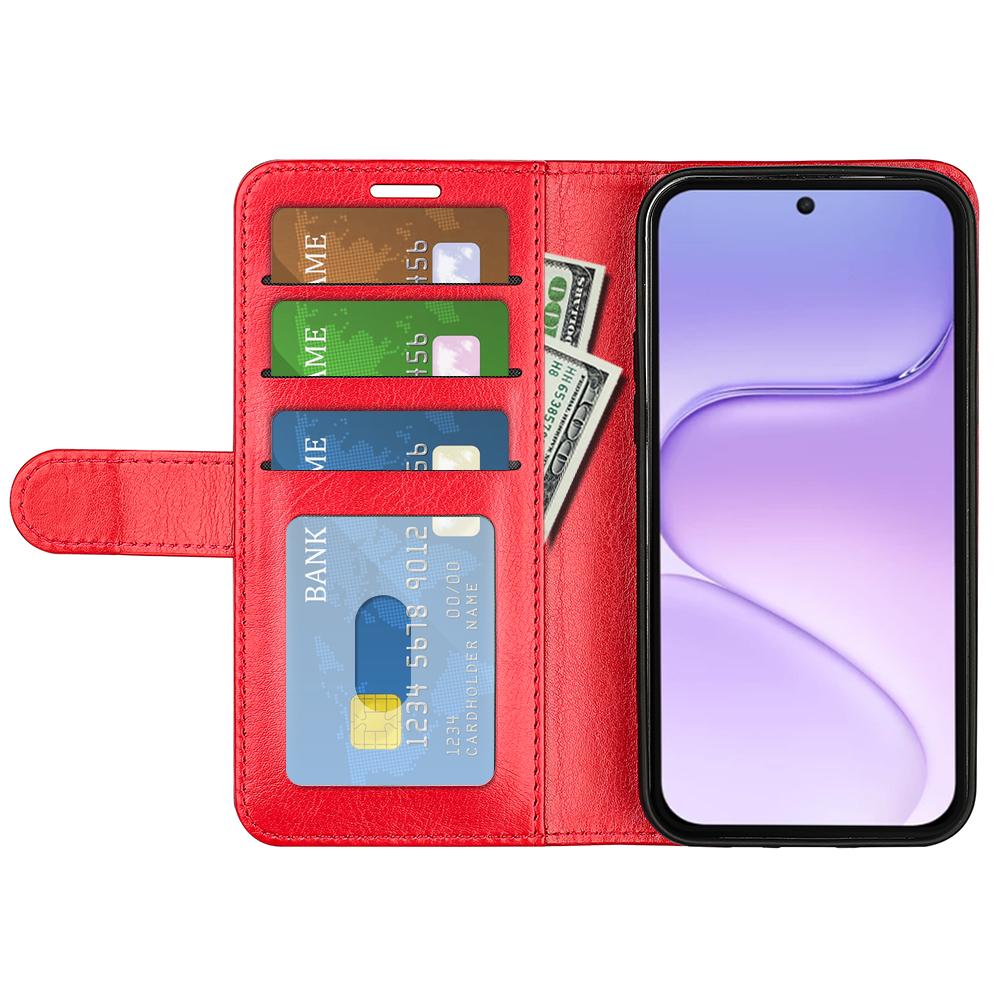 For Honor 600 Smart 5G R64 Texture Horizontal Flip Leather Phone Case - Red - SYA002797519C