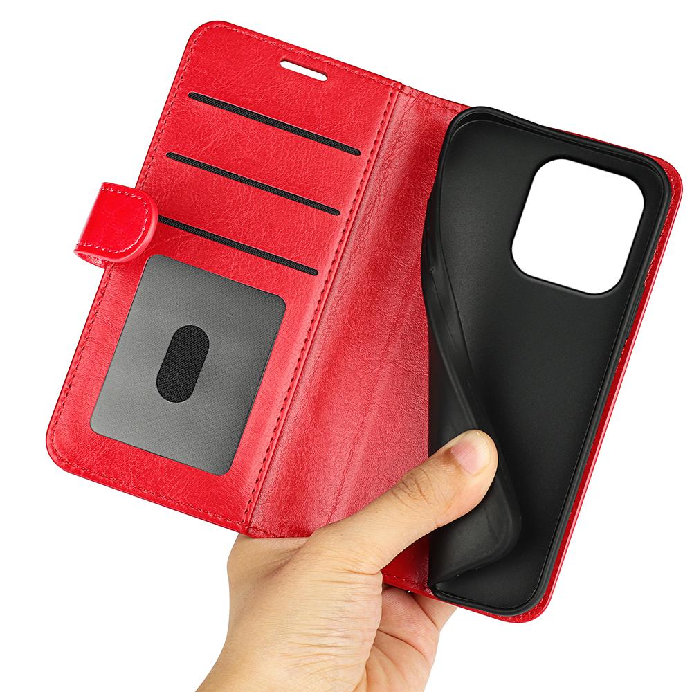 For Honor 600 Smart 5G R64 Texture Horizontal Flip Leather Phone Case - Red - SYA002797519C