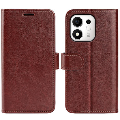 For Honor 600 Smart 5G R64 Texture Horizontal Flip Leather Phone Case - Brown - SYA002797519D