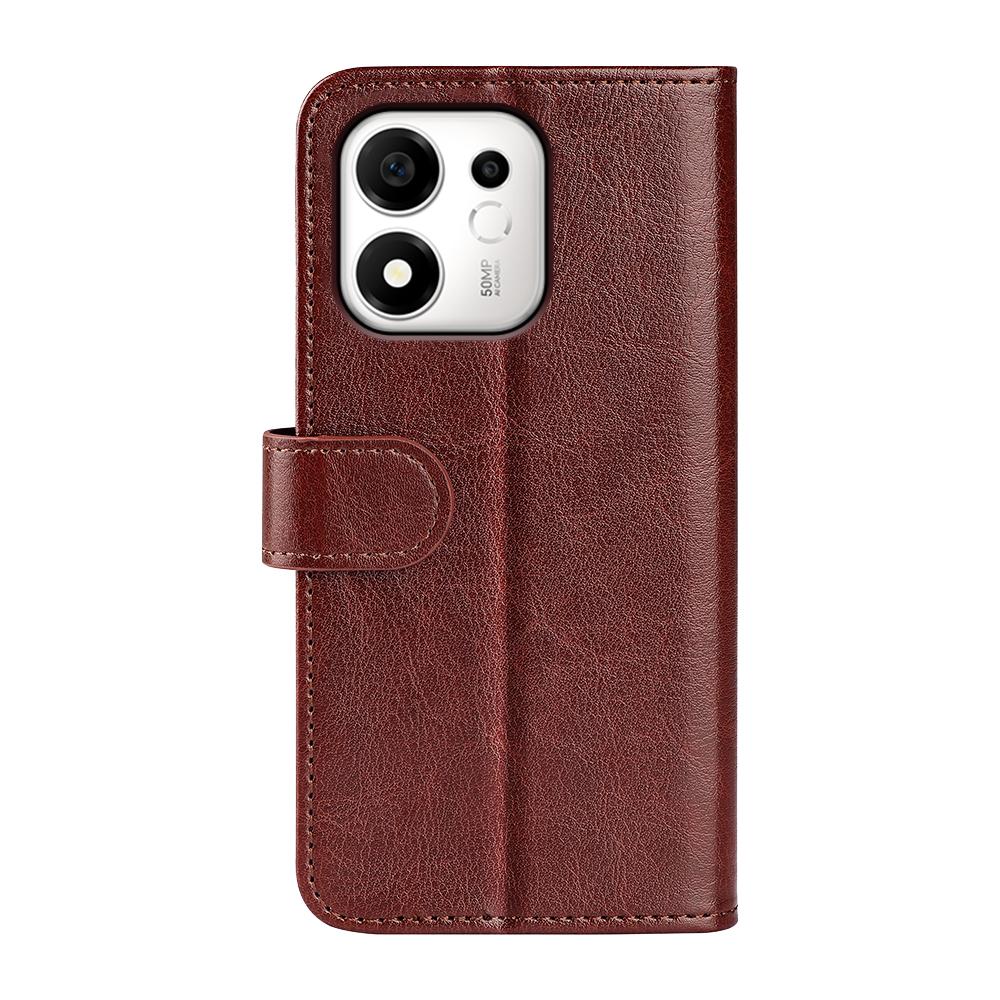 For Honor 600 Smart 5G R64 Texture Horizontal Flip Leather Phone Case - Brown - SYA002797519D