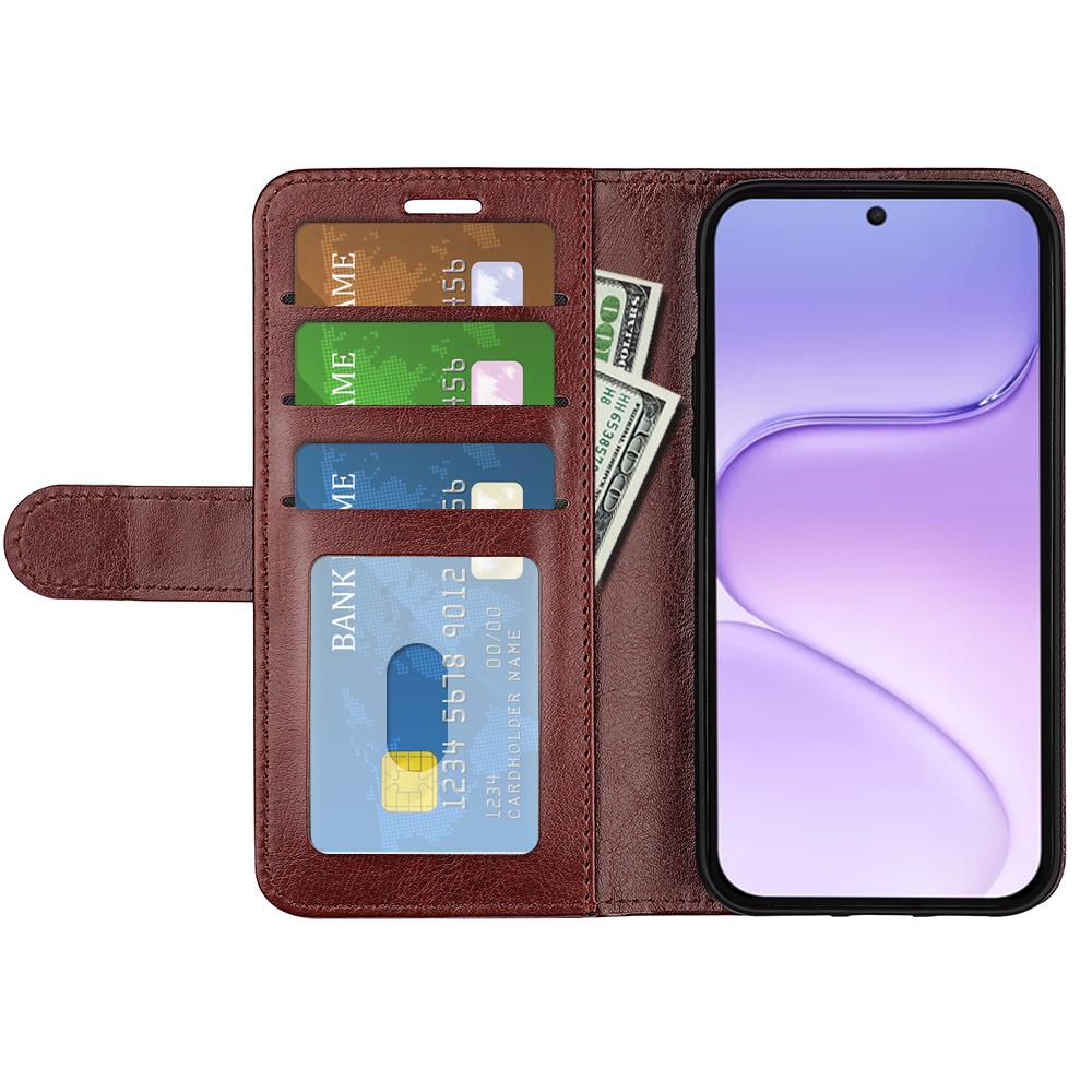 For Honor 600 Smart 5G R64 Texture Horizontal Flip Leather Phone Case - Brown - SYA002797519D