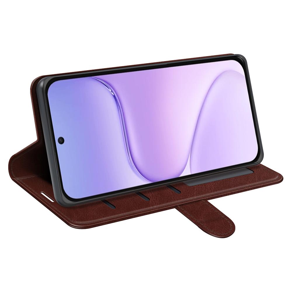 For Honor 600 Smart 5G R64 Texture Horizontal Flip Leather Phone Case - Brown - SYA002797519D