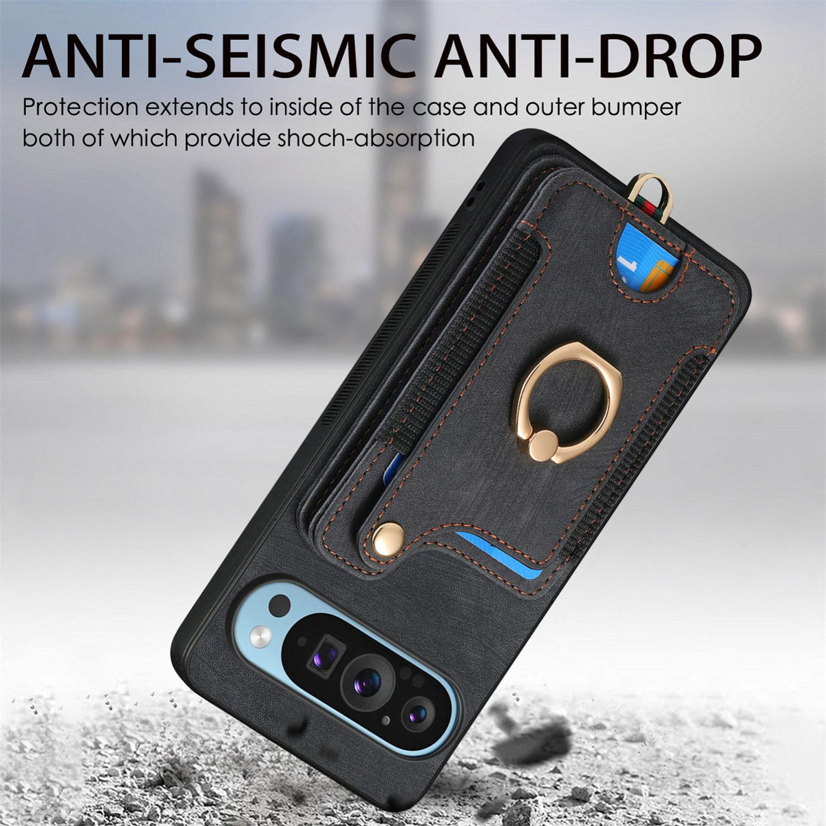 For Google Pixel 11 Pro Retro Skin-feel Ring Multi-card Wallet Phone Case - Brown - SYA002797616A