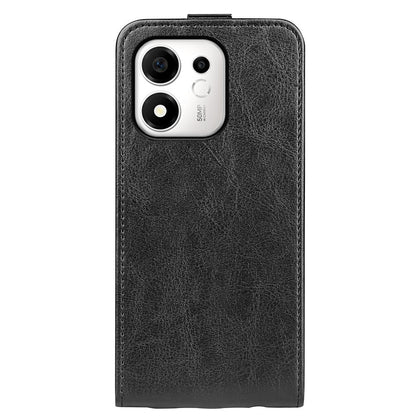 For Honor 600 Smart 5G R64 Texture Single Vertical Flip Leather Phone Case - Black - SYA002802019A