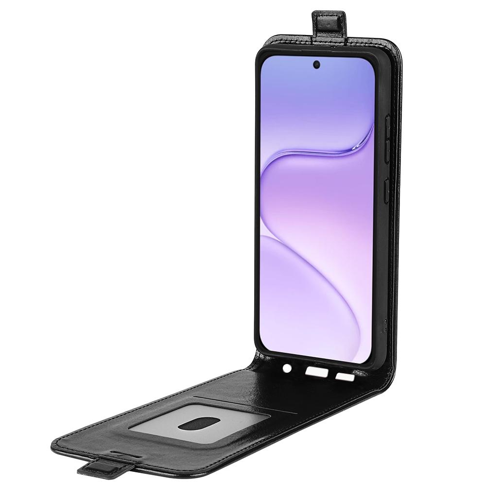 For Honor 600 Smart 5G R64 Texture Single Vertical Flip Leather Phone Case - Black - SYA002802019A