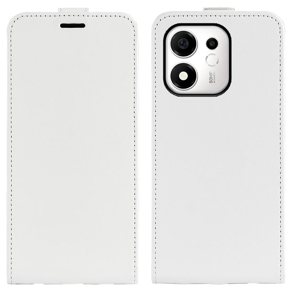 For Honor 600 Smart 5G R64 Texture Single Vertical Flip Leather Phone Case - White - SYA002802019B