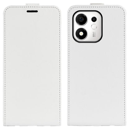 For Honor 600 Smart 5G R64 Texture Single Vertical Flip Leather Phone Case - White - SYA002802019B