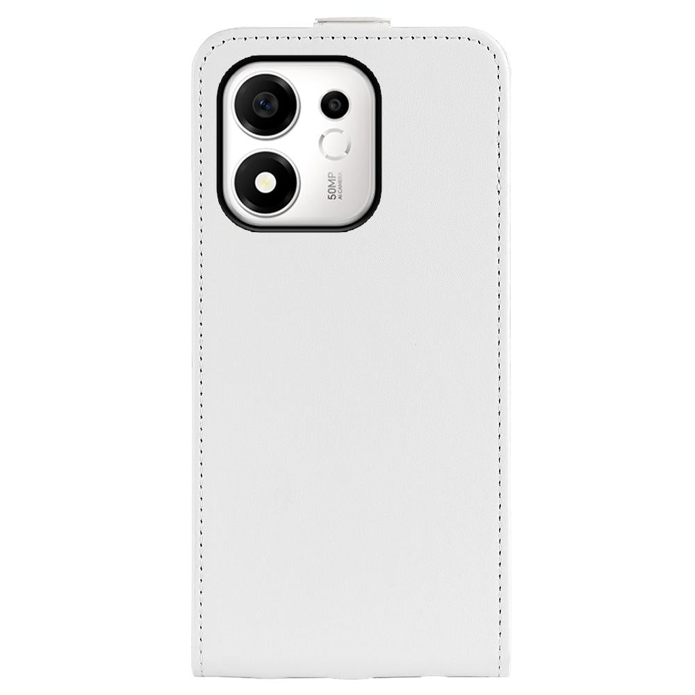 For Honor 600 Smart 5G R64 Texture Single Vertical Flip Leather Phone Case - White - SYA002802019B
