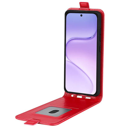 For Honor 600 Smart 5G R64 Texture Single Vertical Flip Leather Phone Case - Red - SYA002802019C