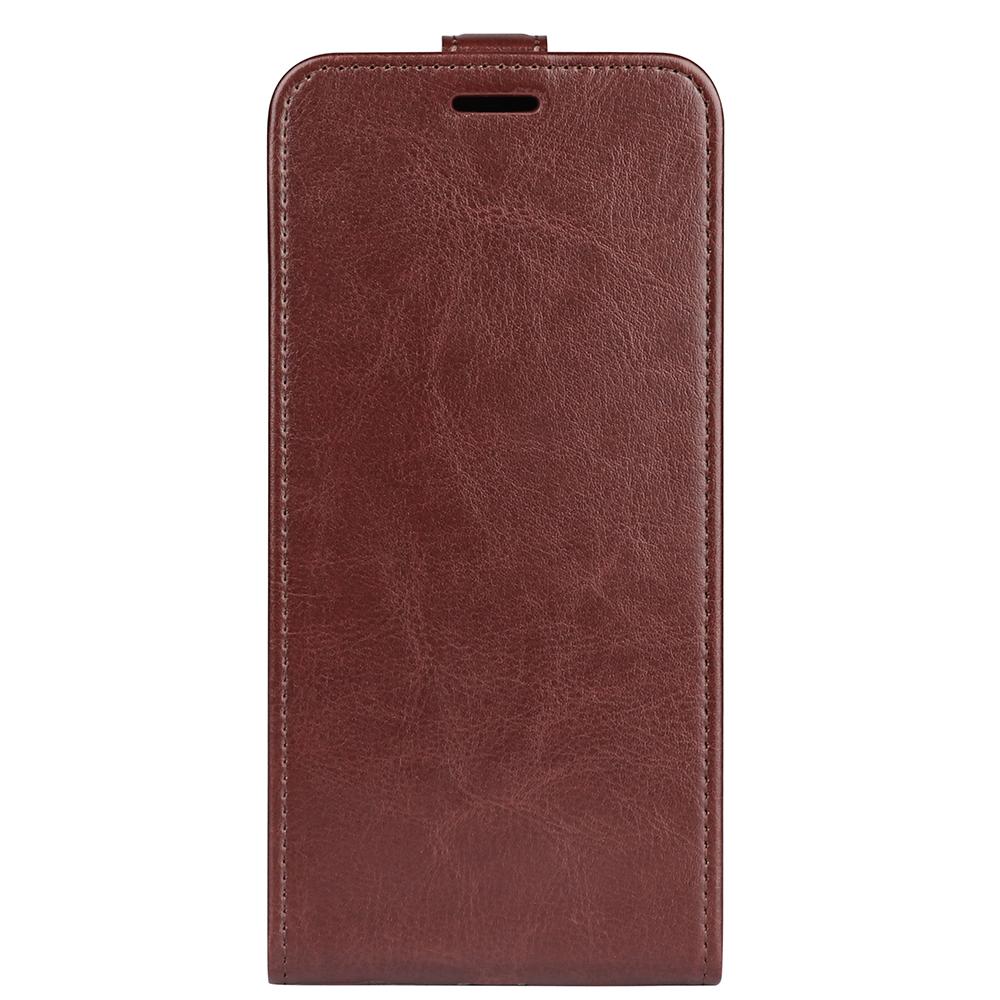 For Honor 600 Smart 5G R64 Texture Single Vertical Flip Leather Phone Case - Brown - SYA002802019D