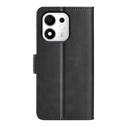 For Honor 600 Smart 5G Dual-side Magnetic Buckle Horizontal Flip Leather Phone Case - Black - SYA002802119A