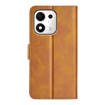 For Honor 600 Smart 5G Dual-side Magnetic Buckle Horizontal Flip Leather Phone Case - Yellow - SYA002802119B
