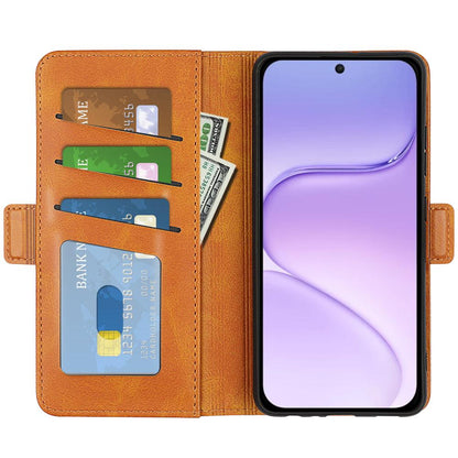For Honor 600 Smart 5G Dual-side Magnetic Buckle Horizontal Flip Leather Phone Case - Yellow - SYA002802119B