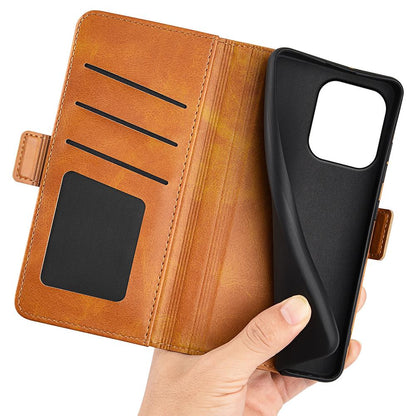 For Honor 600 Smart 5G Dual-side Magnetic Buckle Horizontal Flip Leather Phone Case - Yellow - SYA002802119B