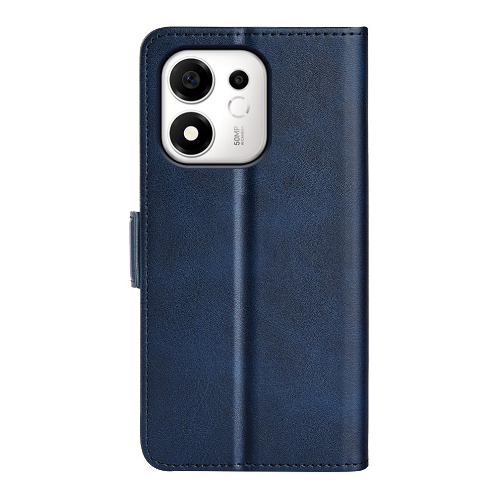 For Honor 600 Smart 5G Dual-side Magnetic Buckle Horizontal Flip Leather Phone Case - Dark Blue - SYA002802119D