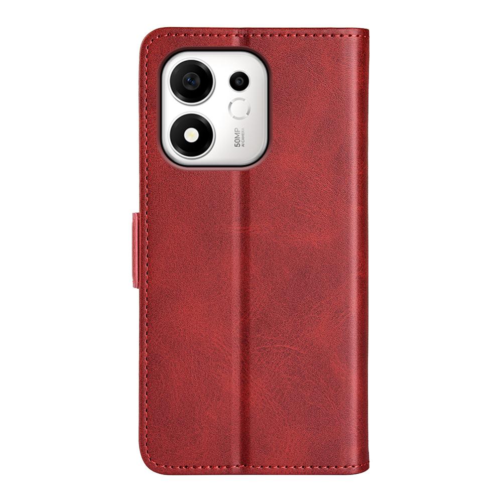 For Honor 600 Smart 5G Dual-side Magnetic Buckle Horizontal Flip Leather Phone Case - Red - SYA002802119E