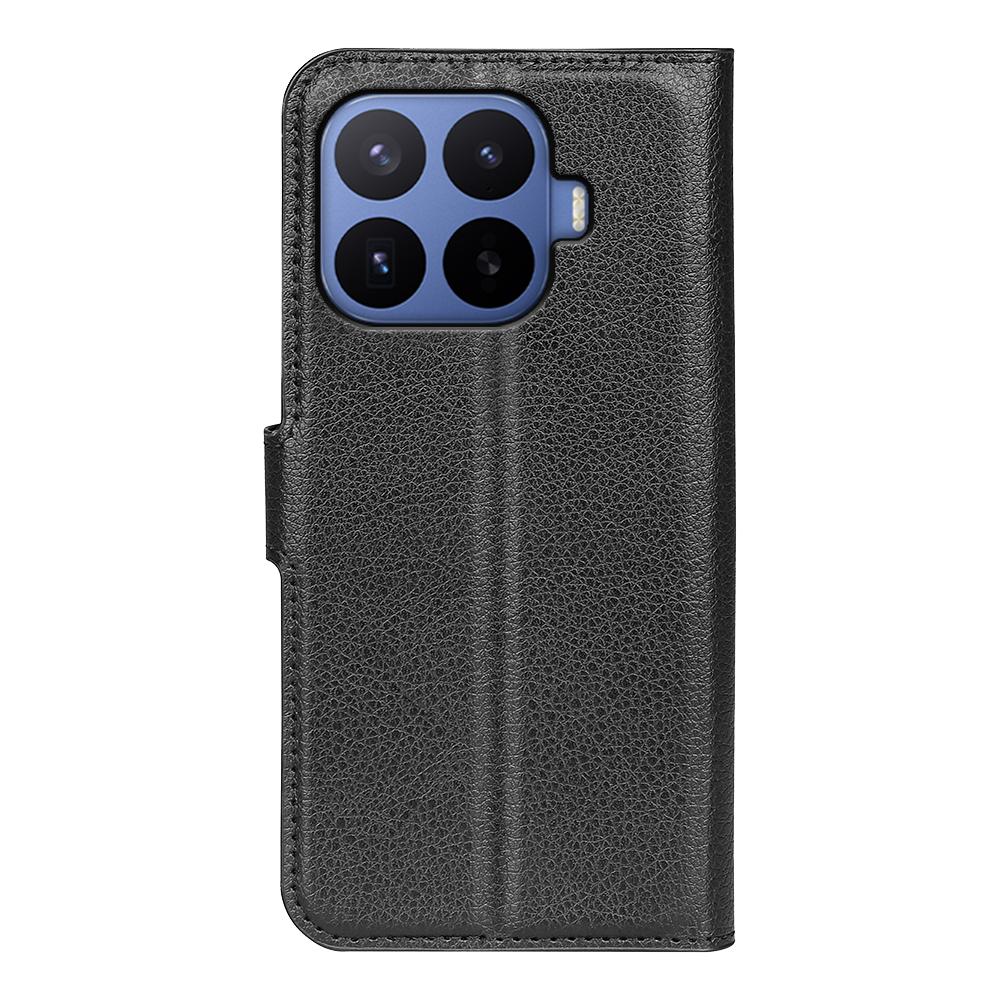 For Xiaomi 17T Pro  5G Litchi Texture Horizontal Flip Leather Phone Case with Holder - Black - SYA002804636A