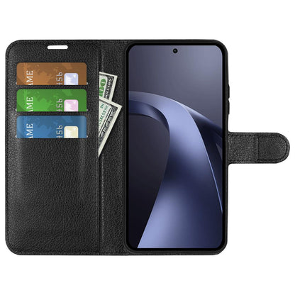 For Xiaomi 17T Pro  5G Litchi Texture Horizontal Flip Leather Phone Case with Holder - Black - SYA002804636A