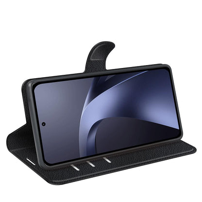 For Xiaomi 17T Pro  5G Litchi Texture Horizontal Flip Leather Phone Case with Holder - Black - SYA002804636A