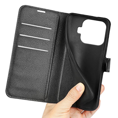 For Xiaomi 17T Pro  5G Litchi Texture Horizontal Flip Leather Phone Case with Holder - Black - SYA002804636A