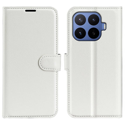 For Xiaomi 17T Pro  5G Litchi Texture Horizontal Flip Leather Phone Case with Holder - White - SYA002804636B