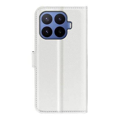 For Xiaomi 17T Pro  5G Litchi Texture Horizontal Flip Leather Phone Case with Holder - White - SYA002804636B