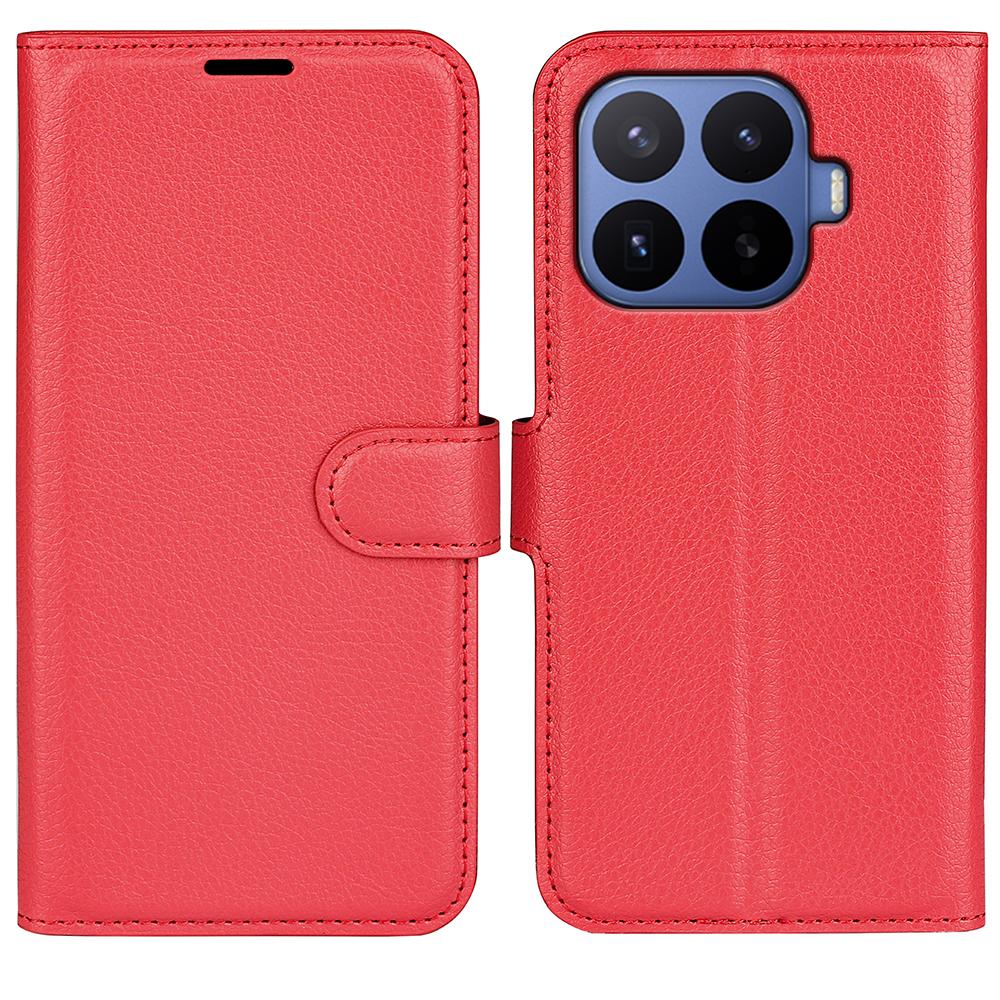 For Xiaomi 17T Pro  5G Litchi Texture Horizontal Flip Leather Phone Case with Holder - Red - SYA002804636C