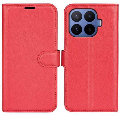 For Xiaomi 17T Pro  5G Litchi Texture Horizontal Flip Leather Phone Case with Holder - Red - SYA002804636C