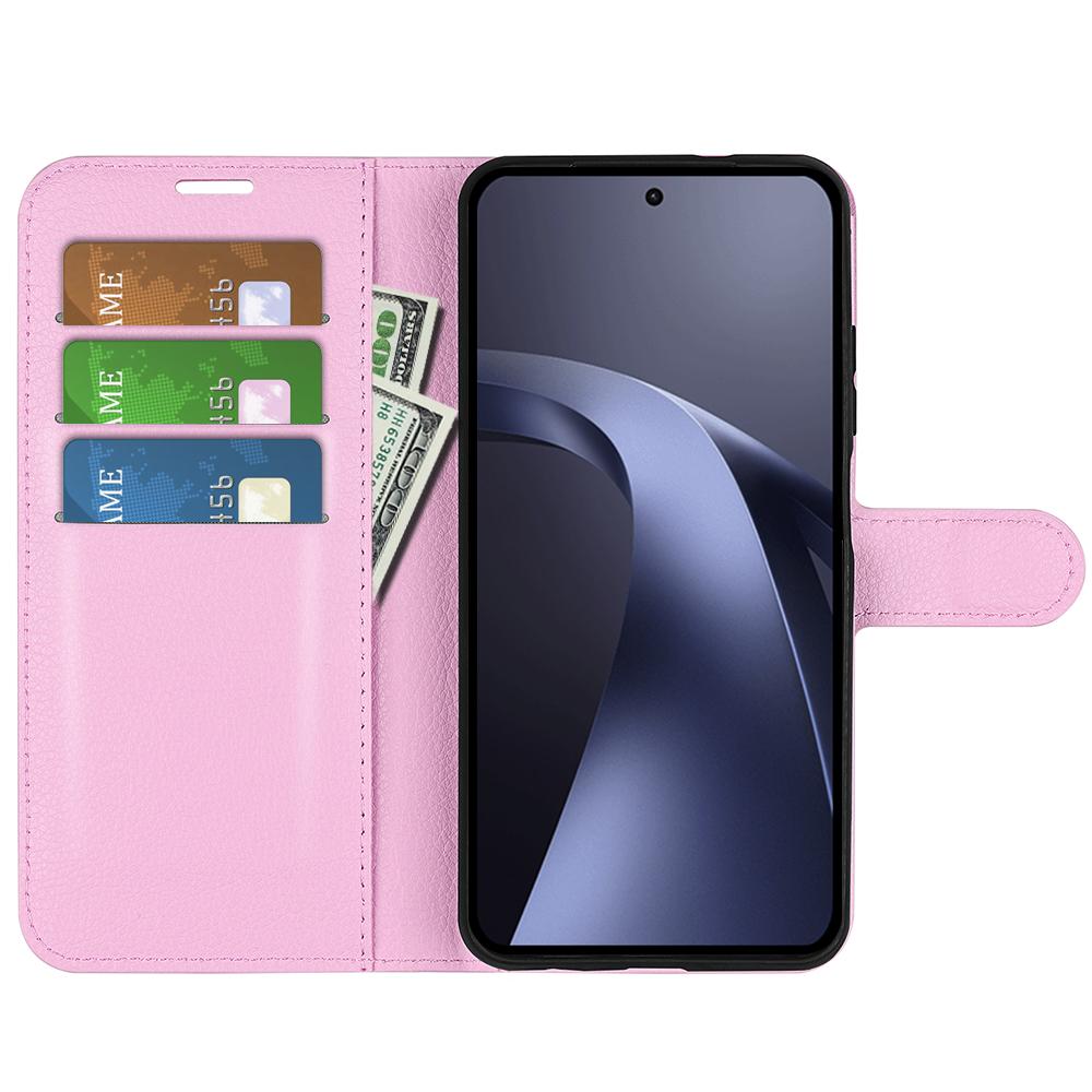 For Xiaomi 17T Pro  5G Litchi Texture Horizontal Flip Leather Phone Case with Holder - Pink - SYA002804636G
