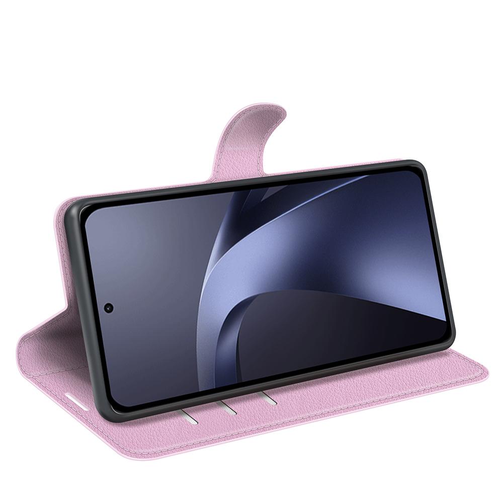 For Xiaomi 17T Pro  5G Litchi Texture Horizontal Flip Leather Phone Case with Holder - Pink - SYA002804636G